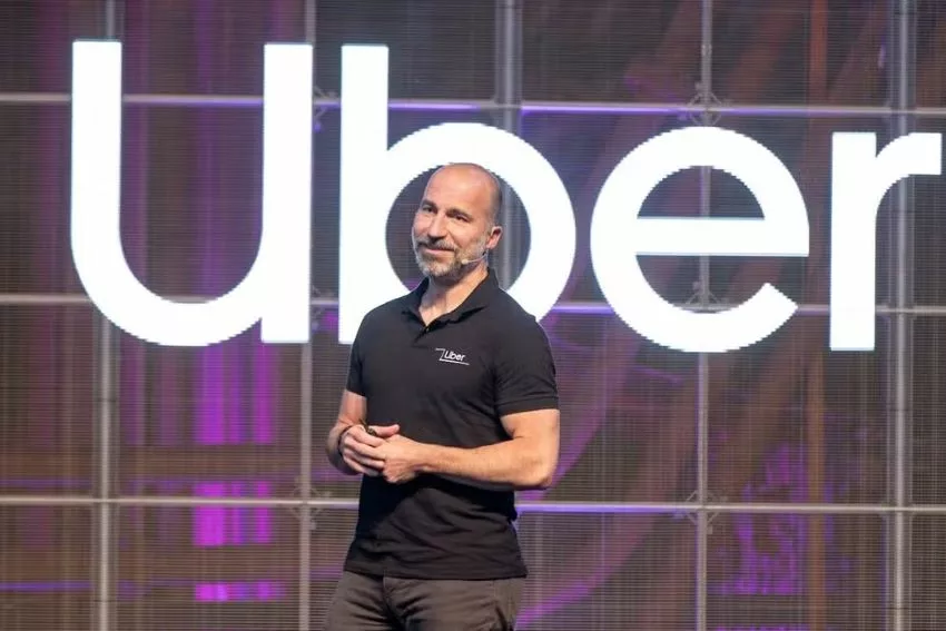 CEO da Uber, Dara Khosrowshahi, em apresentação no evento de 10 anos da marca no Brasil