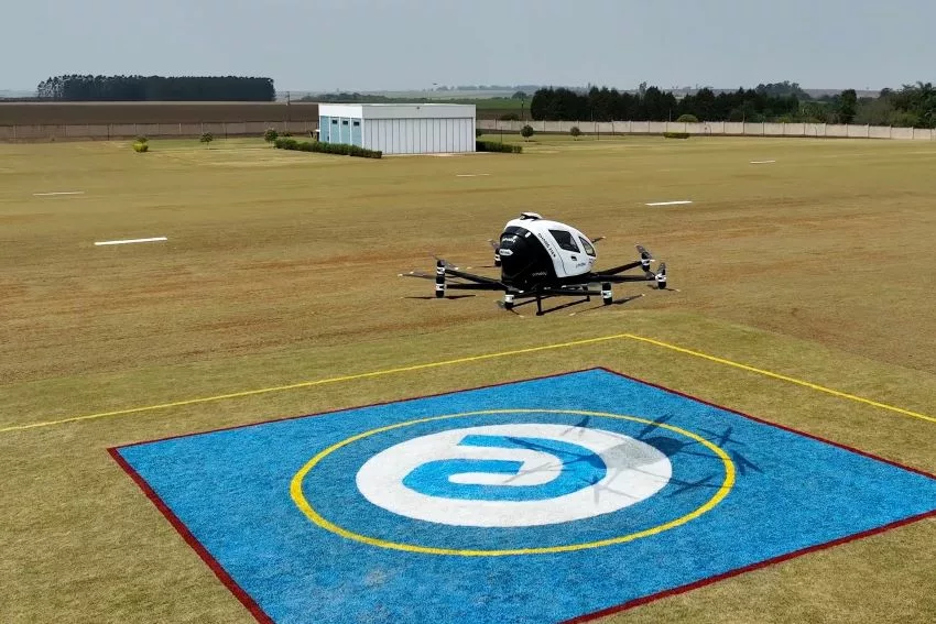 eVTOL levanta voo em aeródromo