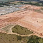 Vista aérea do terreno da nova fábrica da Toyota, em Sorocaba