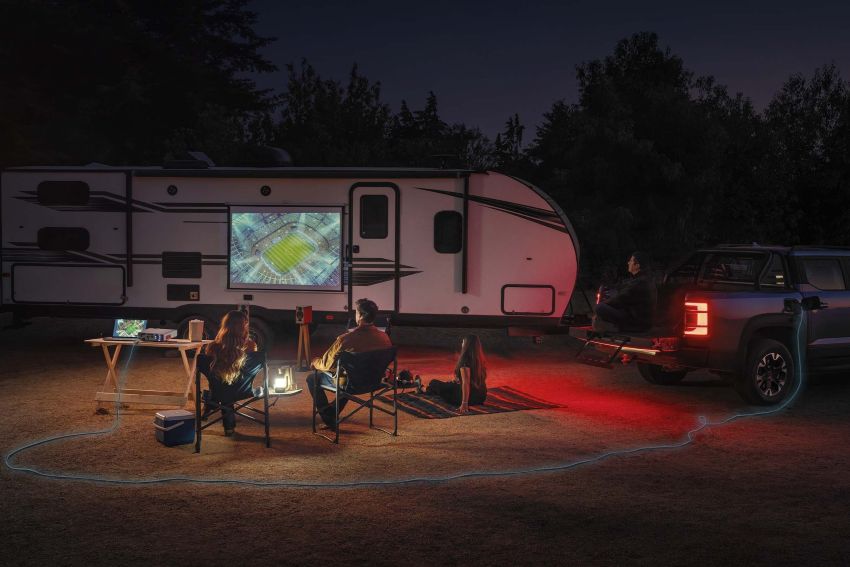 BYD Shark fornece energia em acampamento
