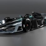 Carro GEN4, da Fórmula E, é apresentado na cor preta