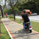 Imagem mostra movimento de ciclovia em São Paulo