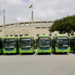Ônibus elétricos entregues no Pacaembu