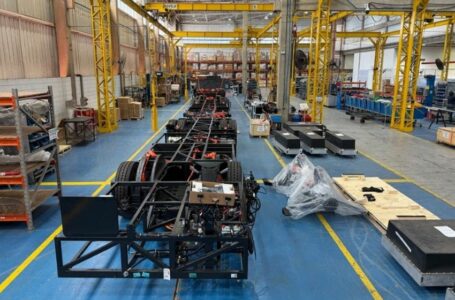 Montagem de ônibus elétricos da BYD