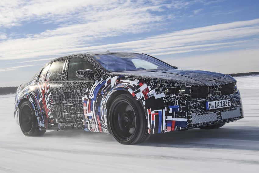 Carro superesportivo da BMW em movimento