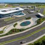 Imagem aérea do centro de pesquisa e a pista de testes da BYD