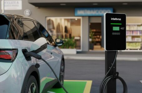 Carregador Intelbras em aplicação comercial