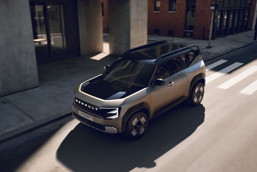 Vista aérea do carro-conceito Bridger, da Renault