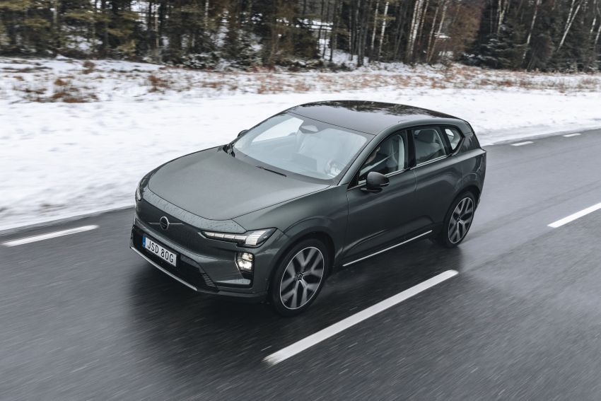 Vista aérea do Volvo EX60