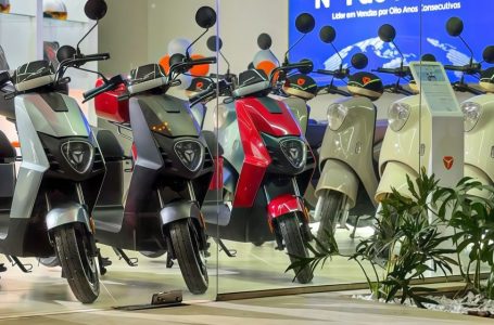 Scooters elétricas em loja