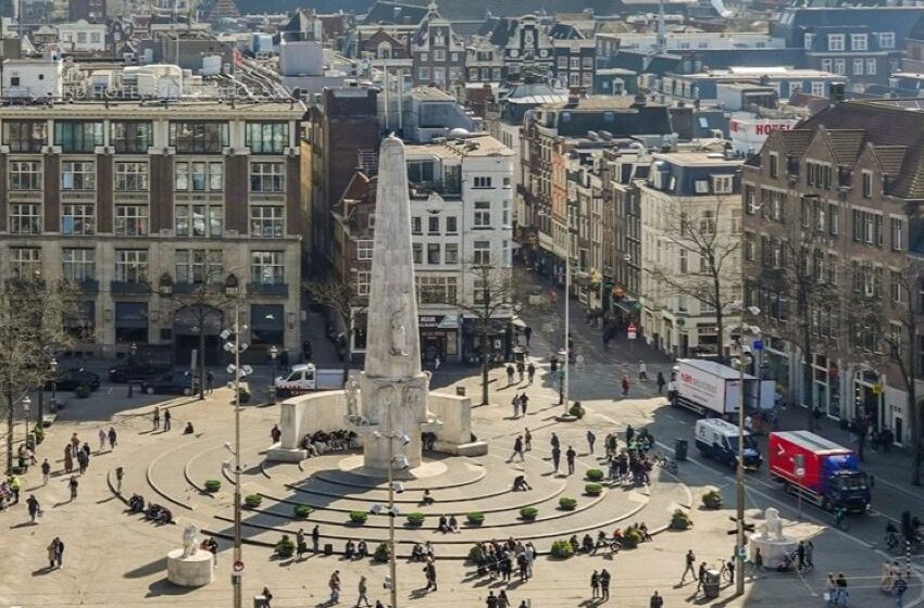 Vista aérea de Amsterdam, capital da Holanda