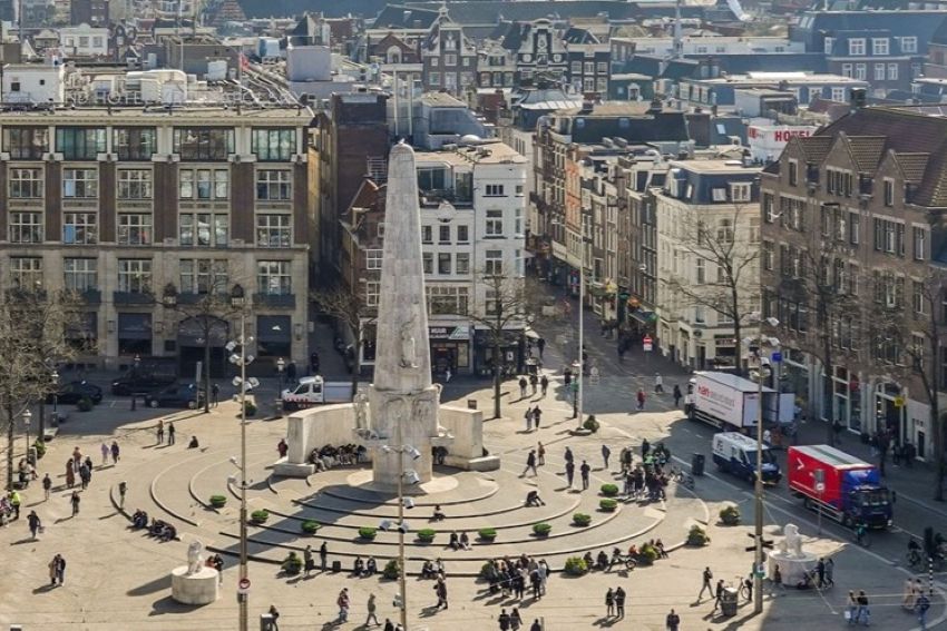 Vista aérea de Amsterdam, capital da Holanda