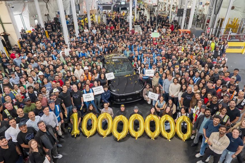 Tesla alcança marca de 10 milhões de carros elétricos fabricados