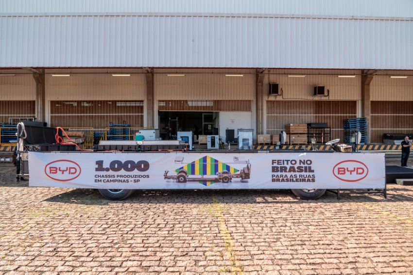 BYD chega a mil chassis de ônibus elétricos produzidos no Brasil