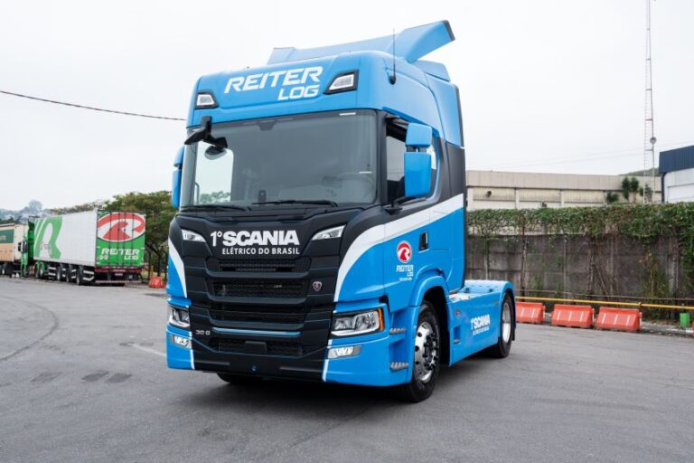 Caminhão elétrico da Scania.