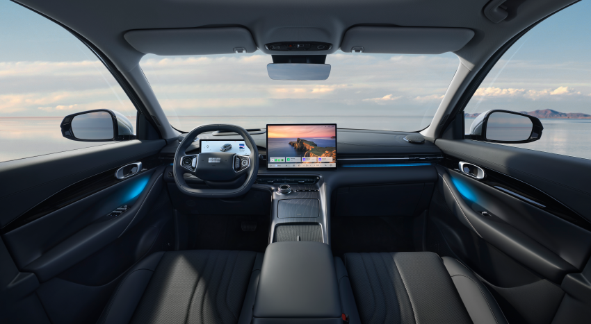 Interior Dark Blue do Geely EX5.