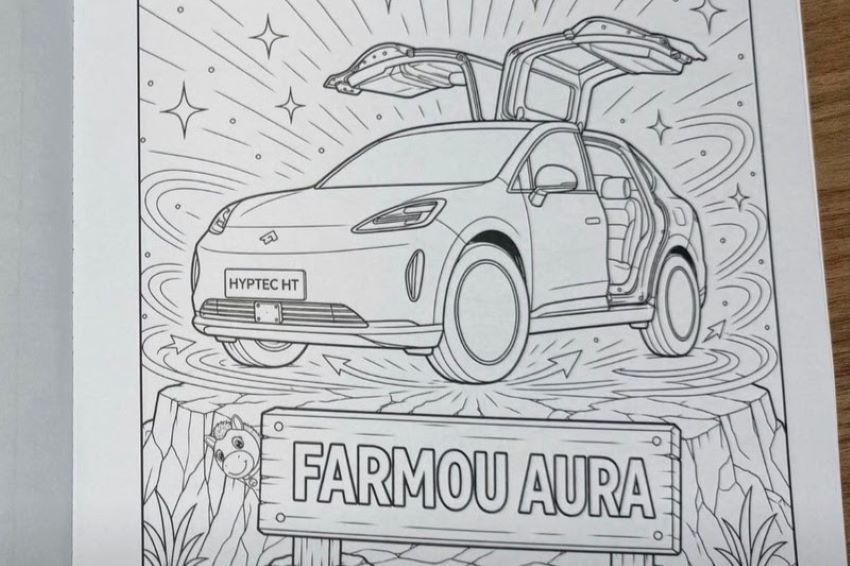 GAC coloca carros em livro de colorir para o dia das crianças