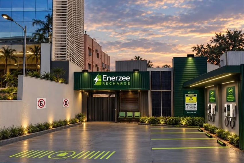 Enerzee inaugura primeiro eletroposto em Cuiabá, Mato Grosso