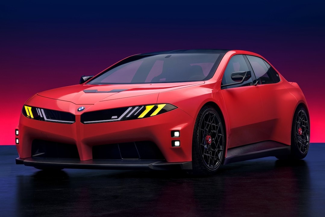 Conceito do futuro BMW M3 elétrico, que terá quatro motores e será produzido na fábrica de Munique, na Alemanha.