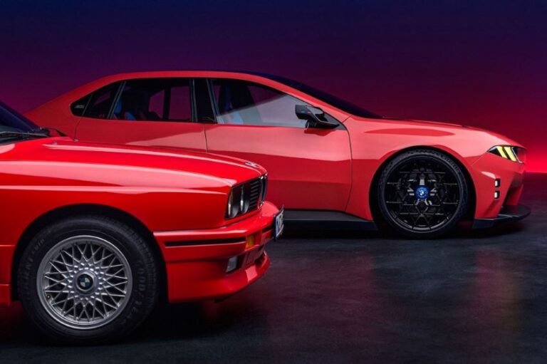O futuro BMW M3 elétrico traz elementos de design inspirados no BMW M3 E30, primeira geração do esportivo, lançada em 1986.