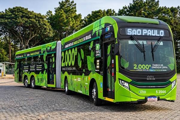 São Paulo ultrapassa marca de 2 mil ônibus elétricos